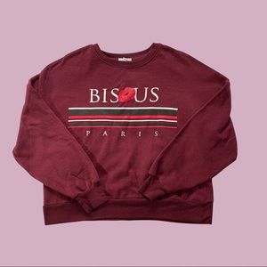 Ardene Graphic Sweatshirt (Maroon)